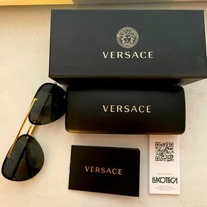 Versace Medusa Glam Pilot Sunglasses